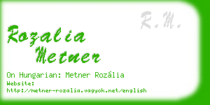 rozalia metner business card